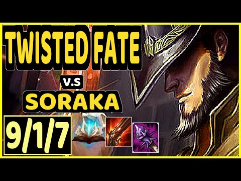 EVROT (TWISTED FATE) vs SORAKA - 9/1/7 KDA MID CHALLENGER GAMEPLAY - BR