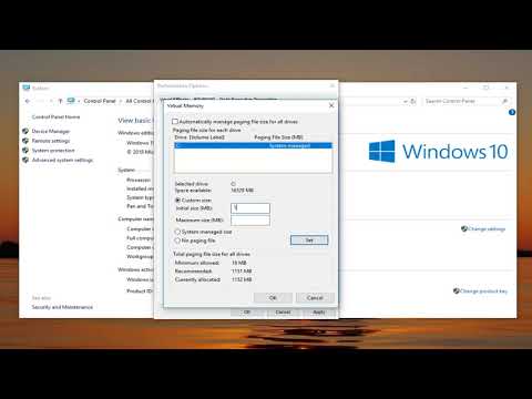 Windows 10 How to Adjust Virtual Memory