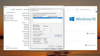 Windows 10 How to Adjust Virtual Memory