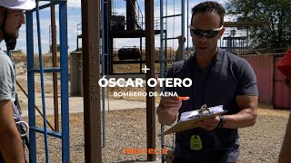 Óscar Otero, bombero de AENA Óscar Otero, bombero de AENA