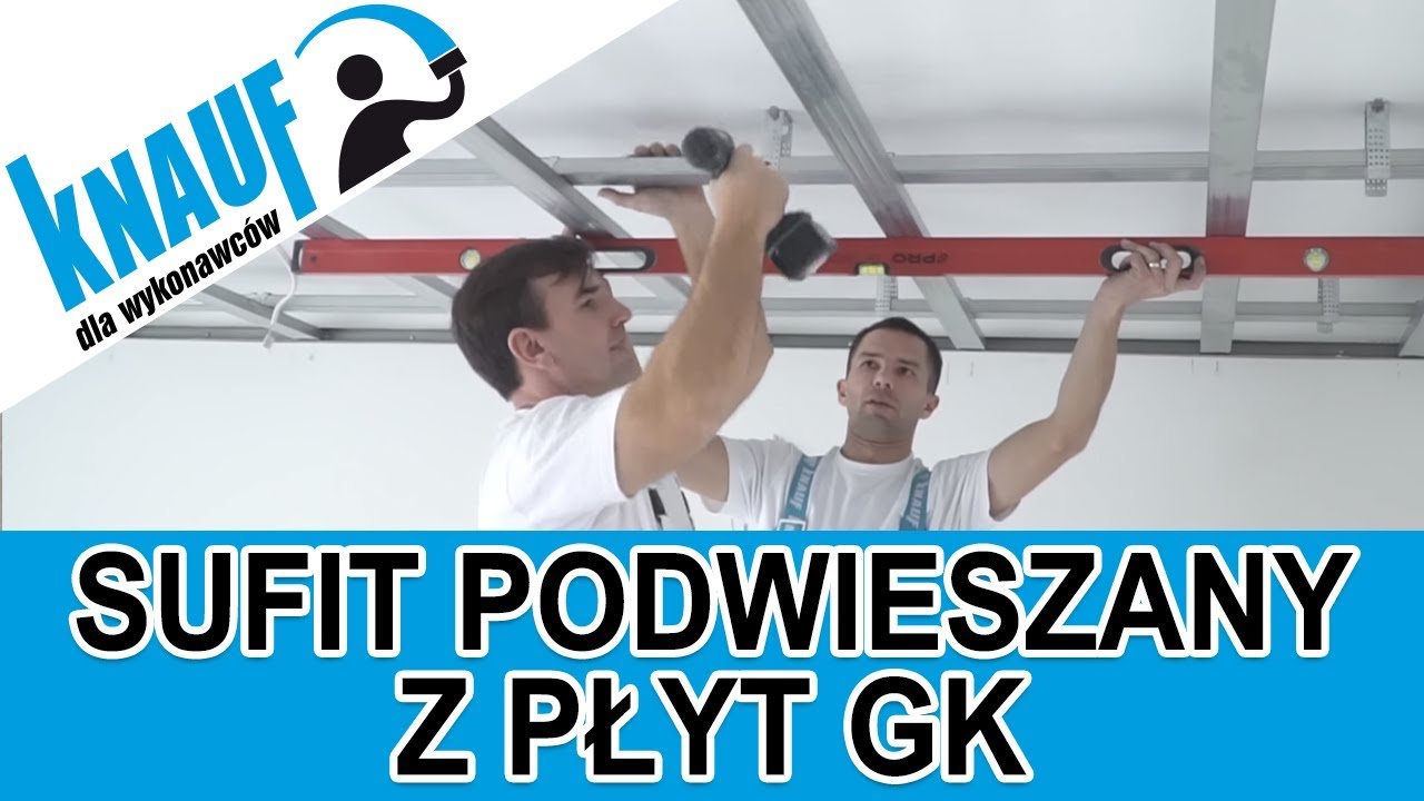 Montaż sufitu podwieszanego krok po kroku na konstrukcji stalowej D112 | Knauf