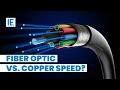 What makes fiber optic faster than copper?