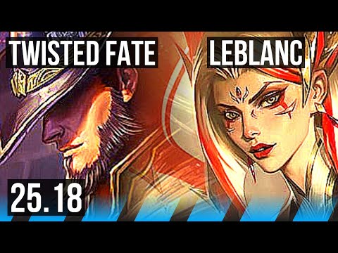 TWISTED FATE vs LEBLANC (MID) | KR Diamond | 25.18