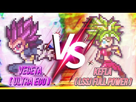 "Beyond Limits: Ultra Ego Vegeta vs. Full Power Kefla - Jaw-Dropping Sprite Animation What-If!"