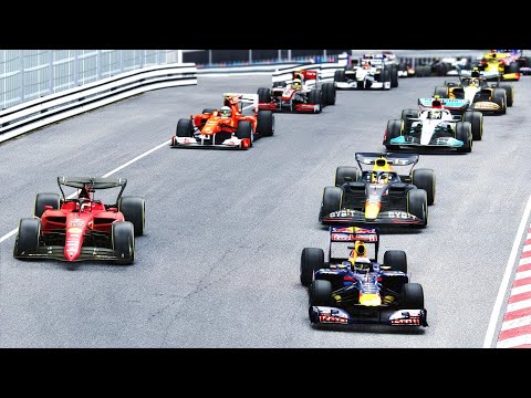 F1 2022 Cars vs F1 2010 Cars at Nordschleife Nurburgring