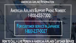 How to Call a Live Person in American Airlines for Reservation