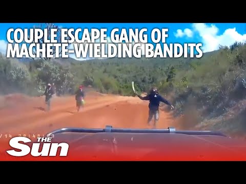 US couple narrowly escape gang of machete-wielding bandits