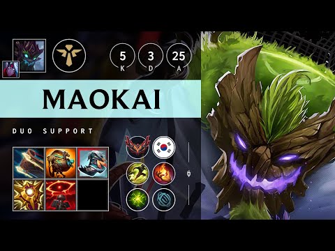 Maokai Support vs Alistar - KR Grandmaster Patch 25.05