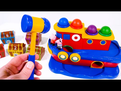 Treasure Chests टॉडलर्स और किड्स के लिए ट्रेजर चेस्ट कलर लर्निंग वीडियो!