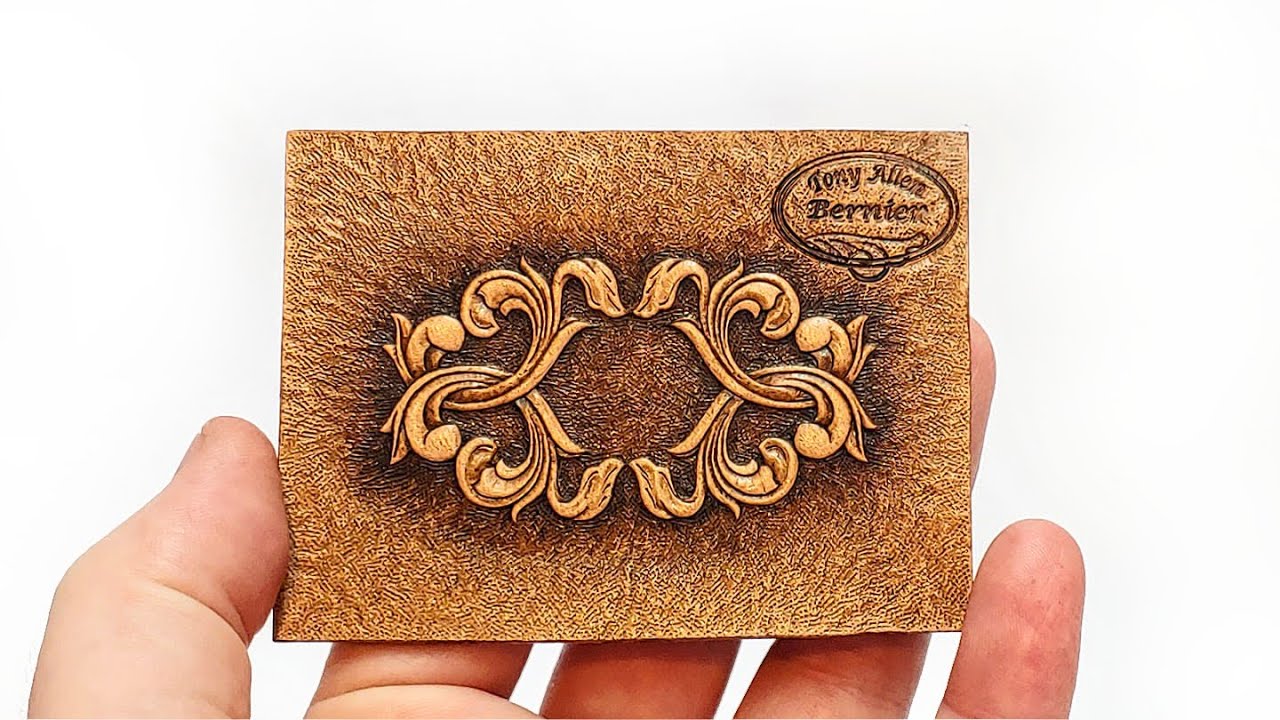 How to Tool Leather with Small Details, Free Leather Pattern.