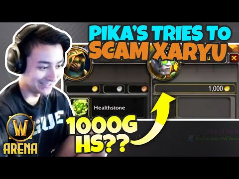 Pika Tries to Scam Xaryu Out of 1000g | WoW Arena