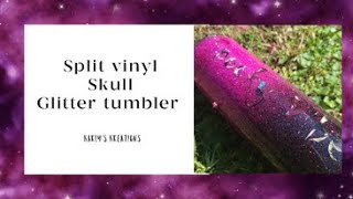 Split vinyl Skull tumbler