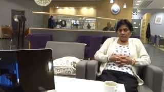 preview picture of video 'Aruna & Hari Sharma in Menzies Executive Lounge Arlanda Airport Stockholm, Nov 05, 2013'