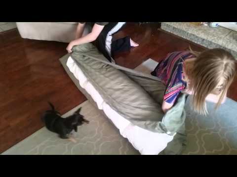 Stuffing a duvet into a duvet cover