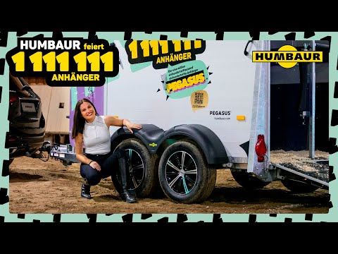 Lena Wagner unterwegs mit dem 1.111.111 Humbaur Anhänger