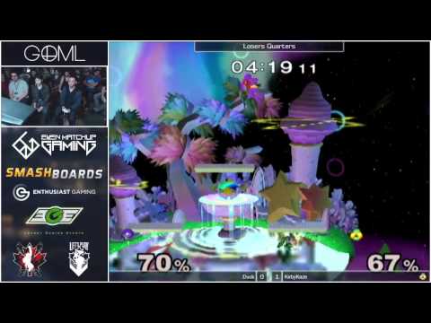 GOML 2015 - KirbyKaze (Sheik) vs Duck (Samus) - SSBM Singles Losers Quarters