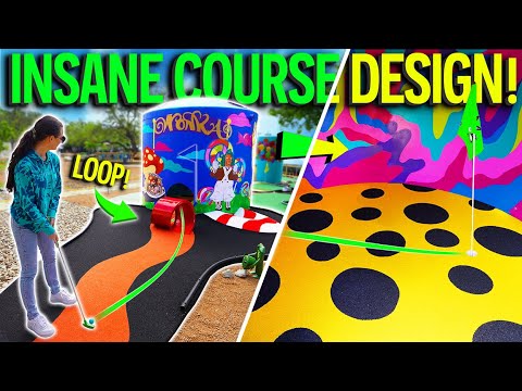 Crazy ONE OF A KIND Mini Golf Course! - Epic Hole In One!