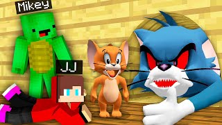 ⁣JJ and Mikey HIDE From Scary TOM and Jerry EXE in Minecraft Challenge Maizen 100 days