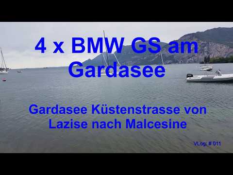 4 x  BMW GS auf der Küstenstraße am Gardasee