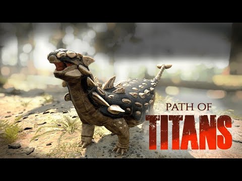Path of Titans Gameplay _ Playing as Anodontosaurus _ Fight to Live