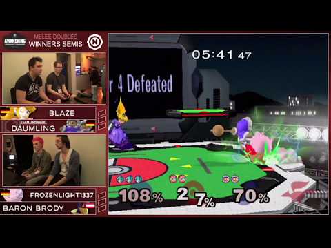 Awakening 2 - Blaze + Däumling Vs. Frozenlight + Baron Brody - Winners Semis - Melee Doubles