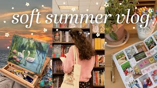 soft summer days 🍃🍰 fairy gardens, cozy baking, book shopping & journaling