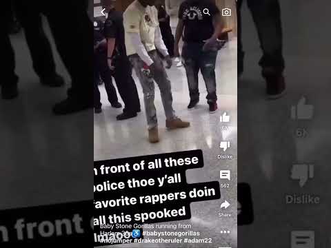 BABY STONE GORILLA CAUGHT LACKIN AT COURT AND RAN AWAY!  😂 #nojumper #wack100