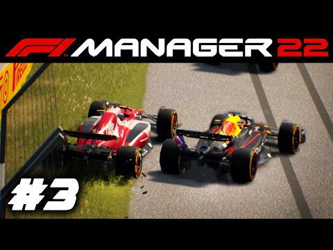 F1 Manager 2022 CAREER Part 3: BIG CRASH! BIG RECOVERY DRIVE! EXPERIMENTING WITH STRATEGY!