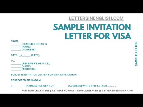 , title : 'Invitation Letter for Visa –Sample of Visa Invitation Letter'