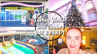 DISNEY WORLD & BAHAMAS CRUISE | DEC 2019 | DAY 3 PART 1 | BOARDING MARINER OF THE SEAS + CABIN TOUR