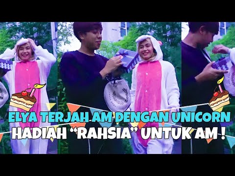 AM MAIN SOROK DENGAN UNICORN ! HADIAH BIRTHDAY "RAHSIA" UNTUK AM !