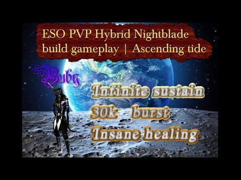 ESO PVP Hybrid Nightblade Build gameplay | Ascending tide