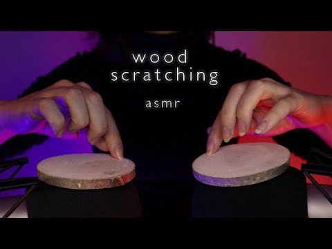 ASMR Scratching on Wood Slices (NO TALKING)