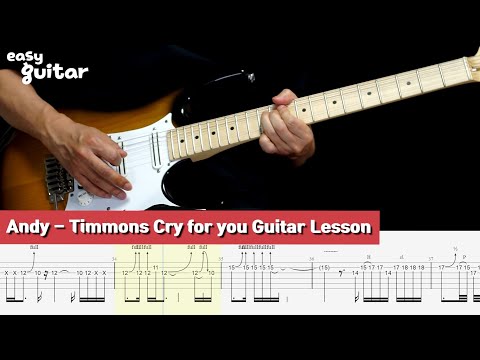 Andy Timmons - Cry for you Guitar Lesson With Tab Part 1/2(Slow Tempo)