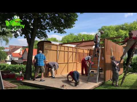 Kinder- und Heimatfest Laupheim: Baltringer Haufen Aufbau Hasengrube