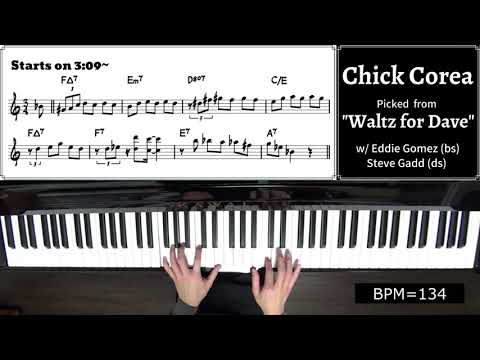 A Lick A Week! 24th Week: Chick Corea's Lick on "Waltz for Dave"