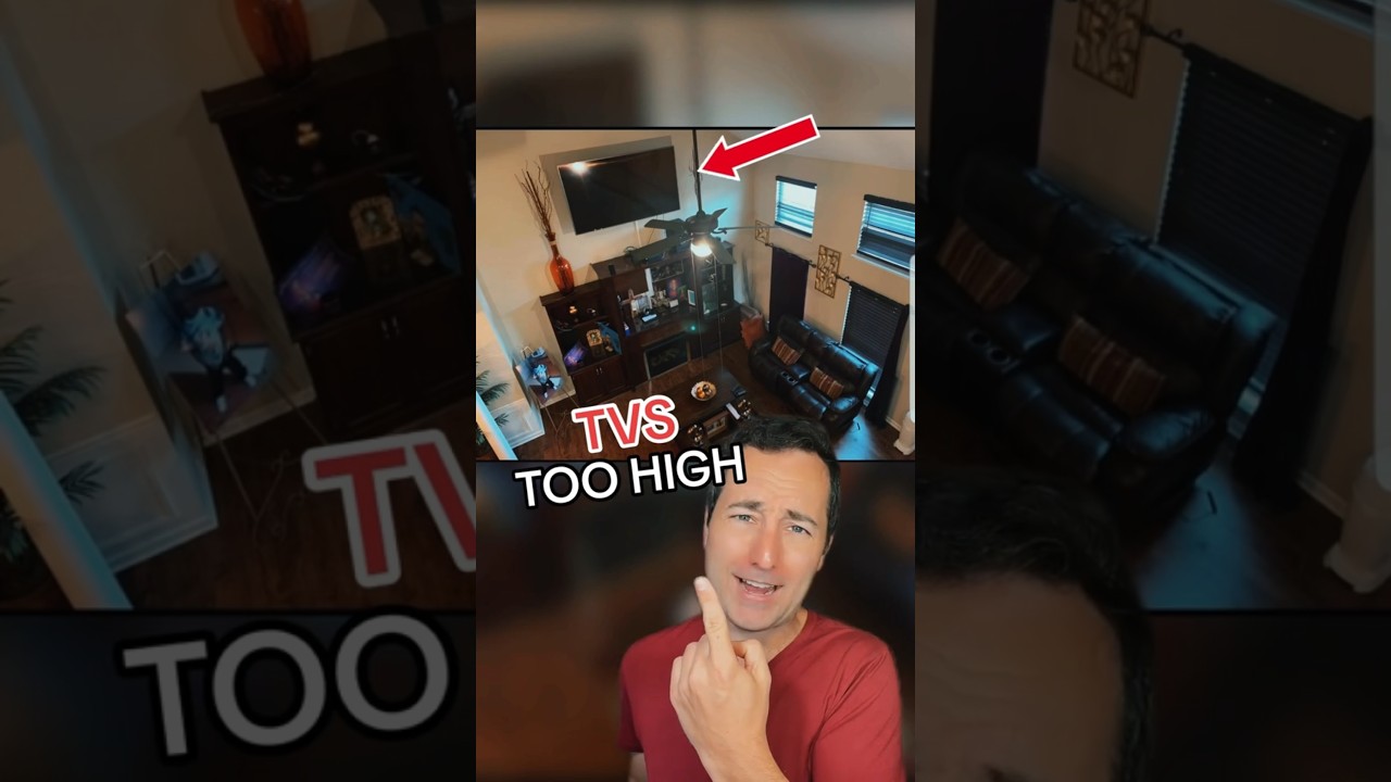 TVs Hung Too High #shorts