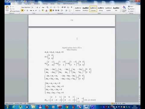 Algebra pentru clasa a XII-a -  Lectia 20