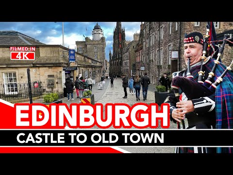 Cidade Velha de EDIMBURGO, do Castelo de Edimburgo à Estação Waverley e Princes Street!