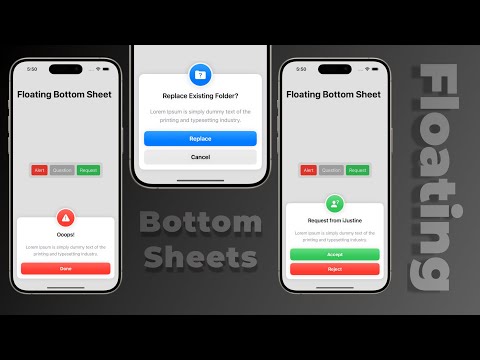 SwiftUI Floating Bottom Sheets
