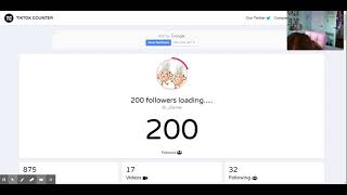 TikTokCounter.com - 200 followers loading..... (@...chvrrie) RealTime TikTok Live Follower Count 🔥