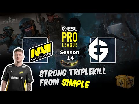 StrongTripleKill from S1mple with AWP, NAVI vs Evil Geniuses, ESL Pro League Season 14