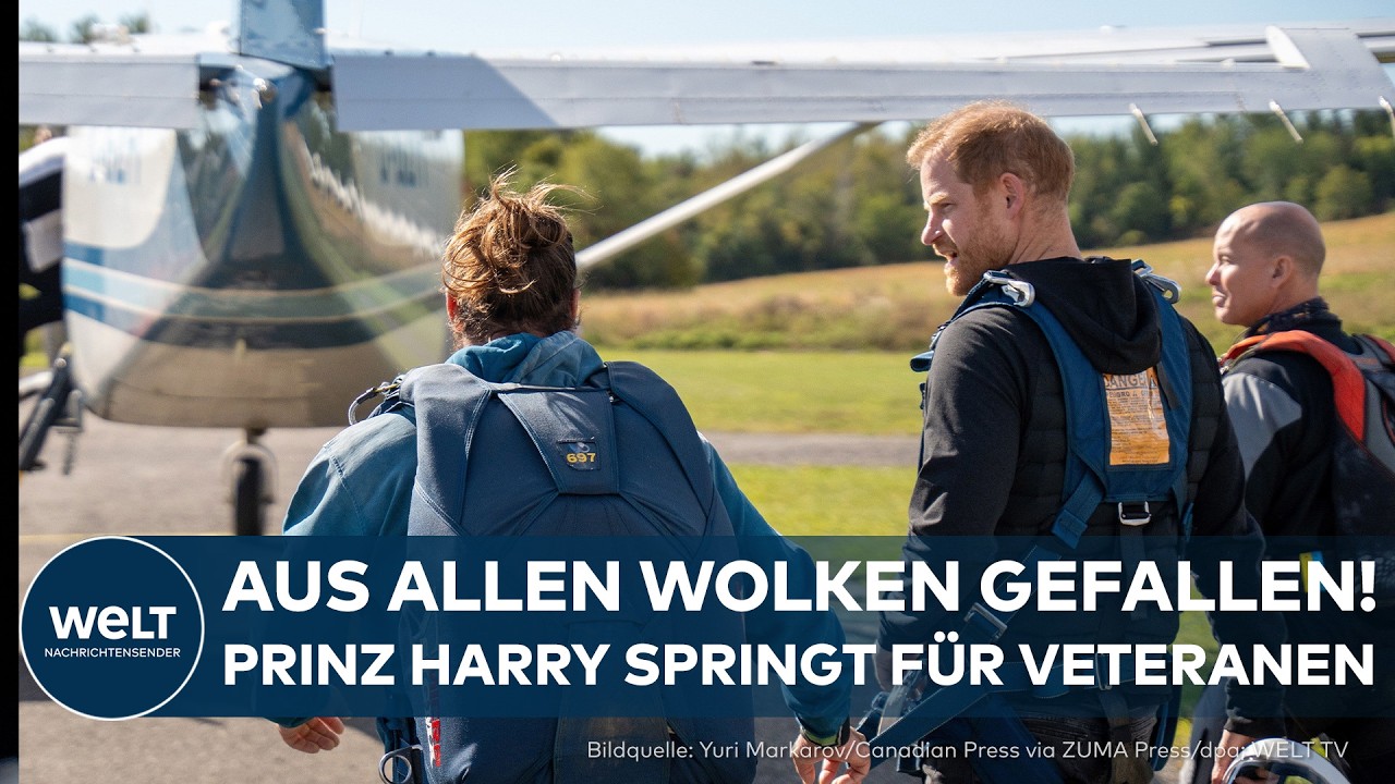 FALLSCHIRMSPRUNG ÜBER KANADA: Prinz Harry erfüllt ein ungewöhnliches Versprechen