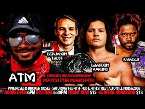 PWE - Roses & Broken Noses - ATM Chooses his Championship - February 4th, 2023 (Full Match)