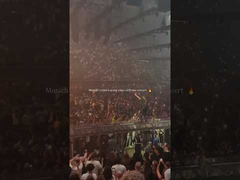 Crazy crowd at a Drake concert in Germany