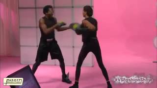 Adriana Lima victoria's secret goddess! Adriana Lima boxing on TV! video