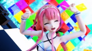 [艦これ][MMD]アイマリンプロジェクト「DEEP BLUE TOWNへおいでよ」を江風に踊ってもらったよ！！