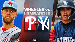 Yankees top prospect George Lombard Jr. takes Zack Wheeler deep during a rehab start