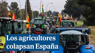 Los agricultores colapsan carreteras por la crisis del sector y las polticas de la Unin Europea