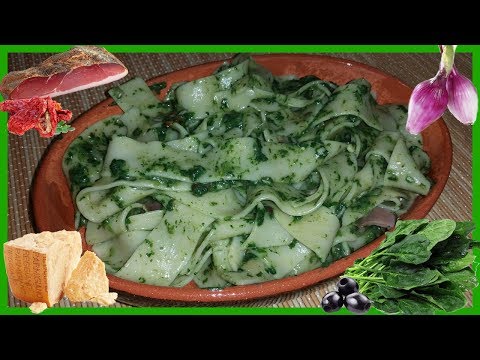 Pasta al pesto di spinaci | Piatto insuperabile! - Le Ricette di zio Roberto
